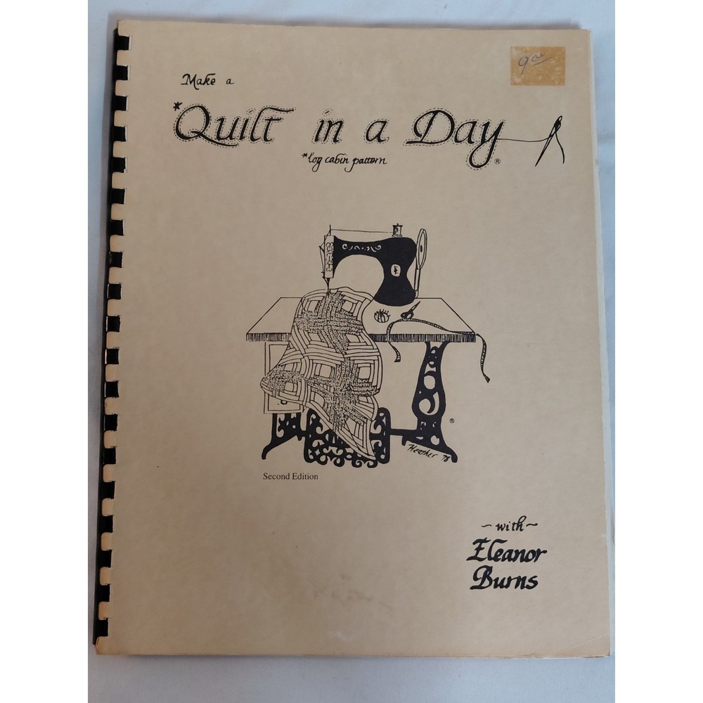 Vintage Make a Quilt in a Day Log Cabin Pattern Book 2nd Ed Eleanor Burns 1979